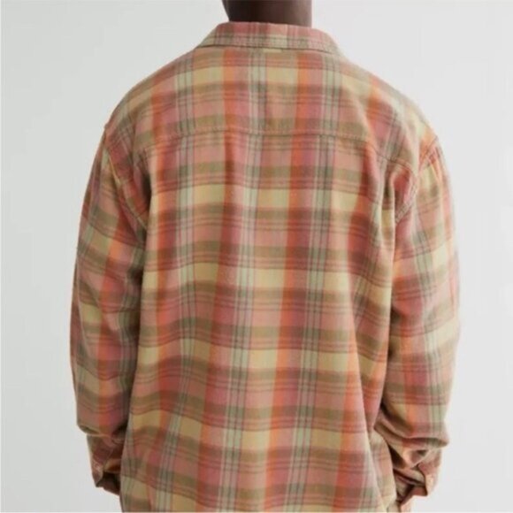 Urban Outfitters | BDG Vintage Core Flannel Buttondown Shirt New Orange Plaid - Picture 4 of 8